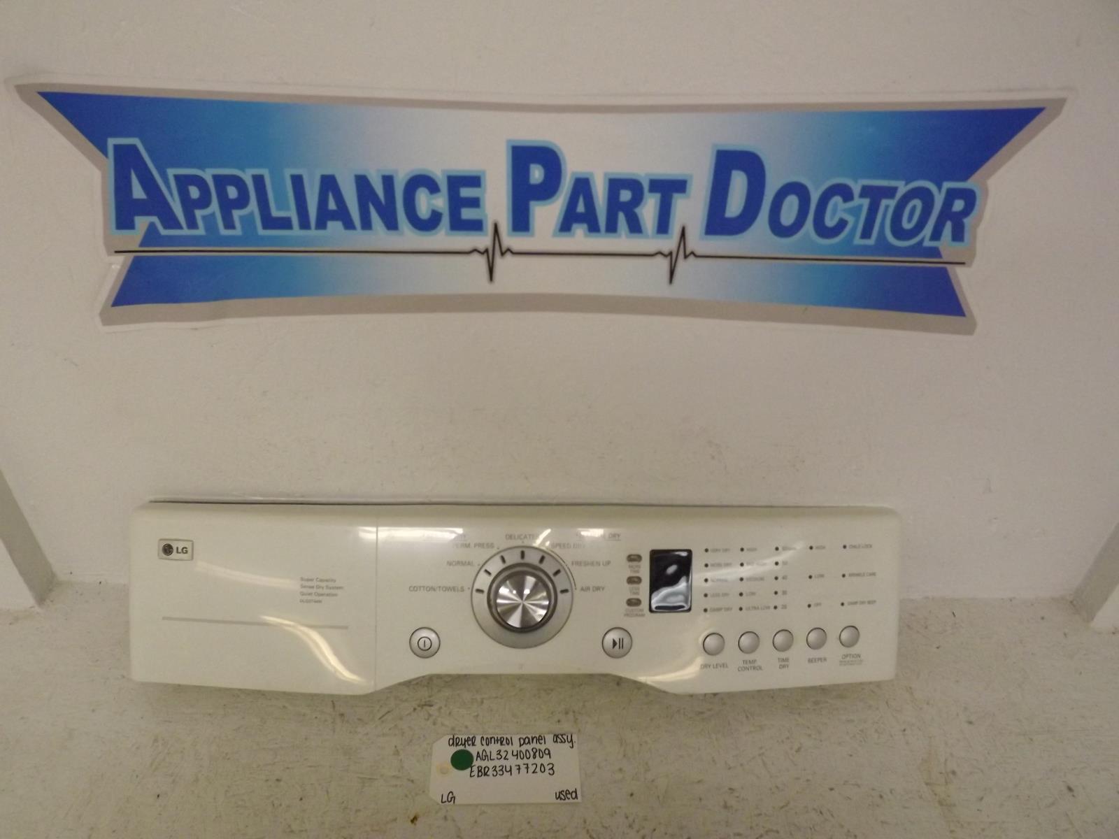 LG Dryer AGL32400809 EBR33477203 Control Panel Assembly Used LG Dryer AGL32400809 EBR33477203 Control Panel Assembly Used
